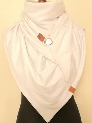 Parisi Winterschal, dreieckig, weiß farben, neueste Mode, weich und bequem, für Frauen und Mädchen