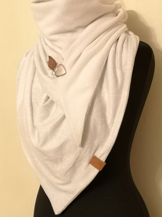 Parisi Winterschal, dreieckig, weiß farben, neueste Mode, weich und bequem, für Frauen und Mädchen