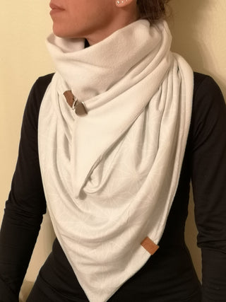 Parisi Winterschal, dreieckig, weiß farben, neueste Mode, weich und bequem, für Frauen und Mädchen