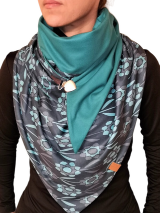 Parisi Winterschal, dreieckig, türkisblau farben, neueste Mode, weich und bequem, für Frauen und Mädchen